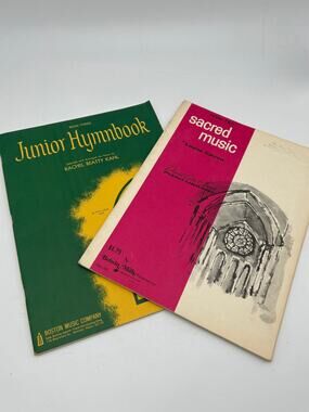 Vintage 1971 Junior Hymnbook Book 3 & Sacred Music Level 2 Sheet Music Lot